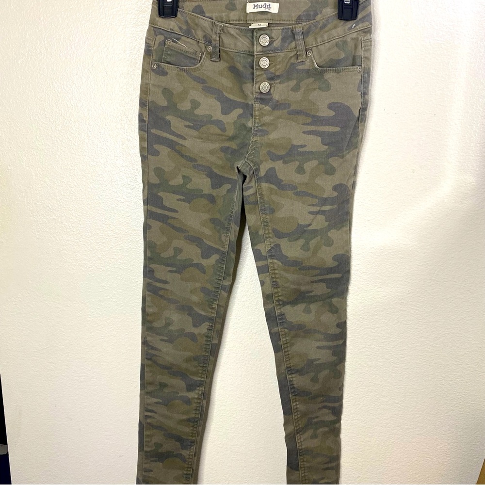 Mudd Camo Pants Girls Size 12 Green Skinny